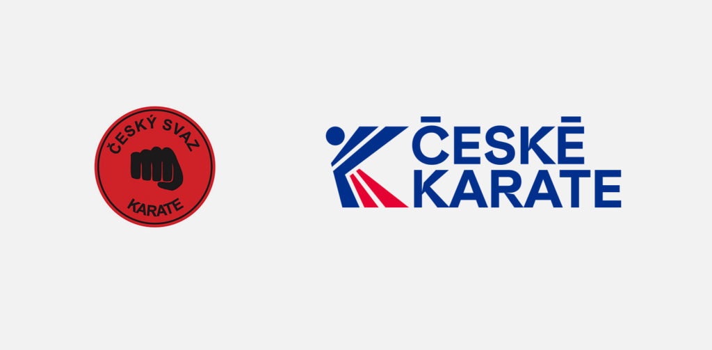 Staré a nové logo Českého svazu karate